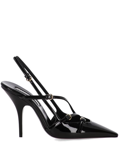 Black leather patent pump MIU MIU | 5I013EF-M105069F0002